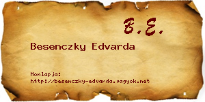 Besenczky Edvarda névjegykártya